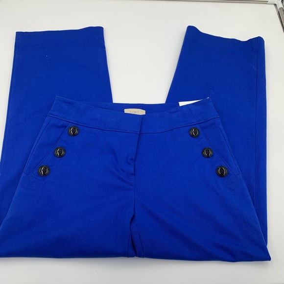 LOFT Pants - LOFT blue dress pants with black buttons